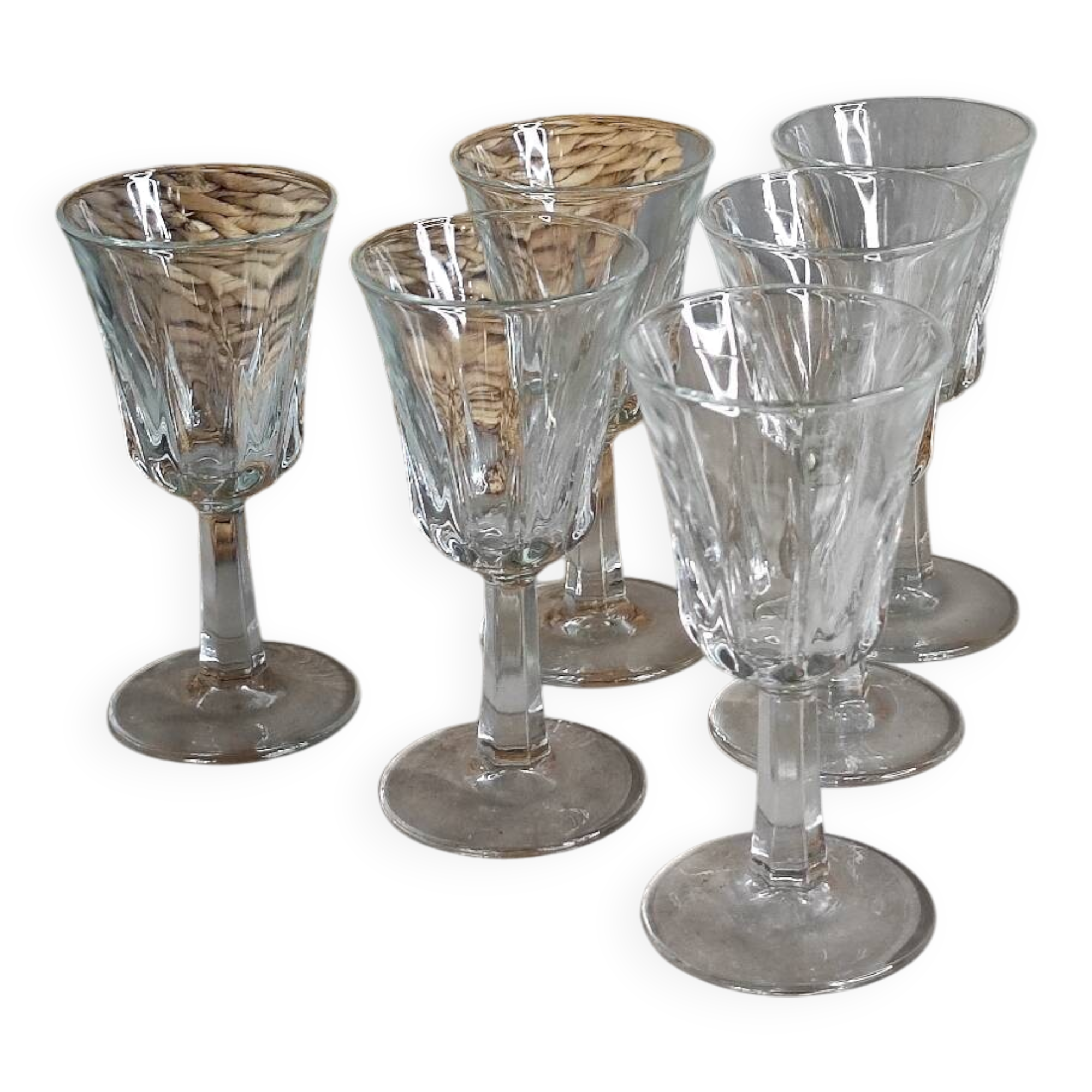 Stemmed liqueur glasses