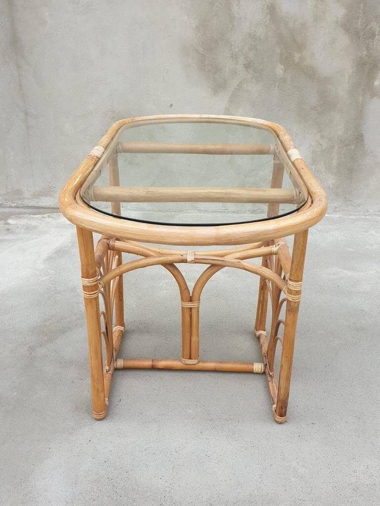 Bamboo chairs, Italy, 1960s, set of 3