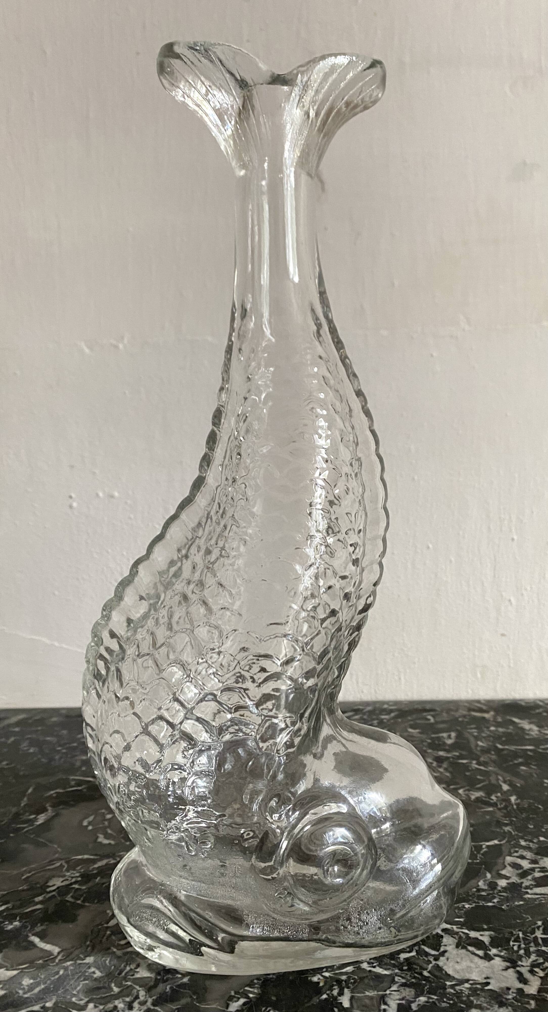Glass fish carafe, 4 available