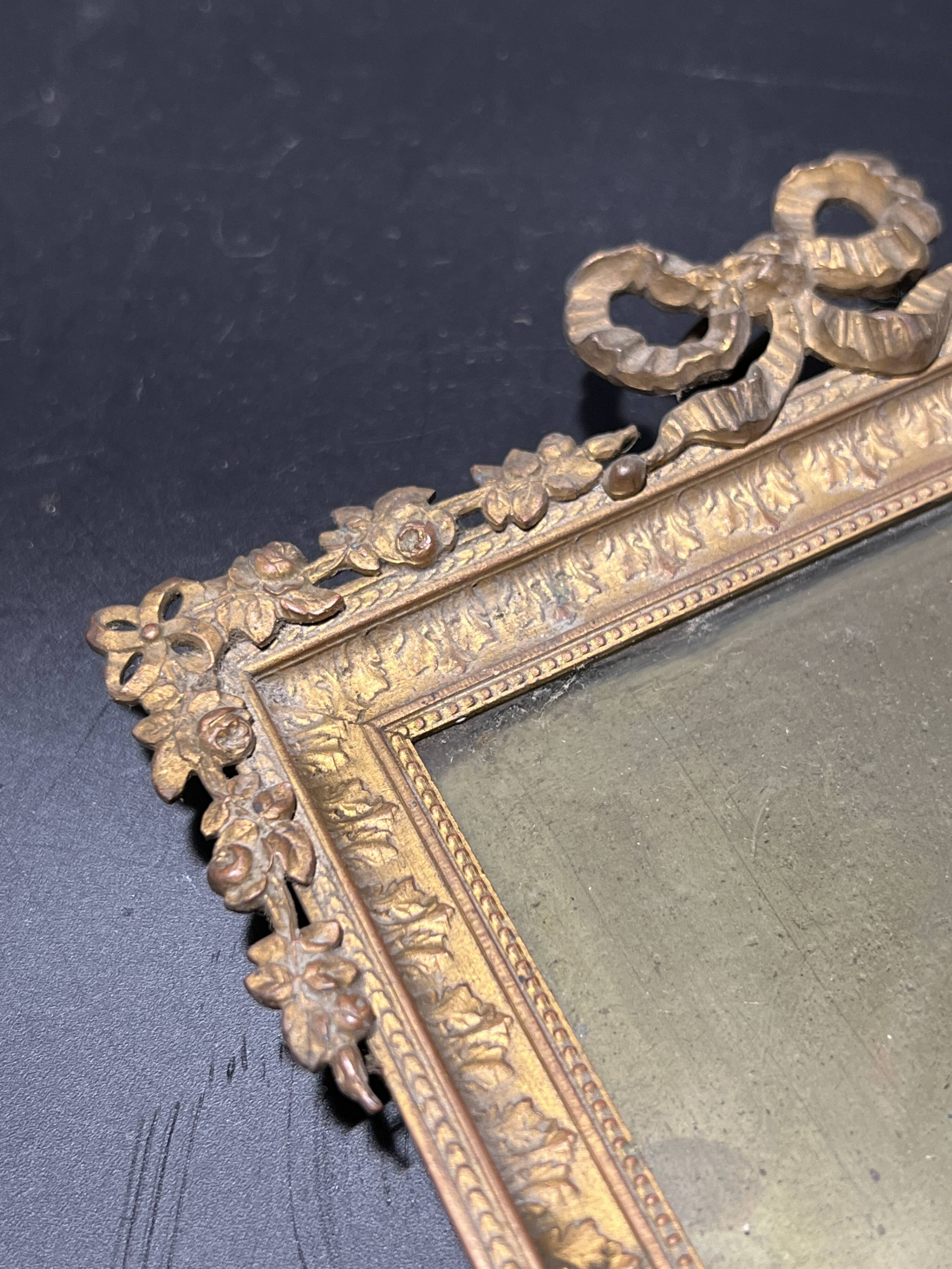 Old brass frame