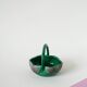 Vide-poche en céramique vert, signé, 1970