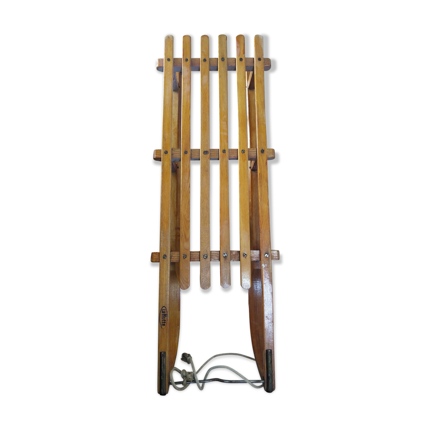 Vintage wooden sledge la hutte