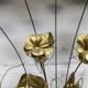 Pair of double flower bouquet sconces in brass 1960
