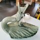 Vintage ceramic bird lamp base from Charolles