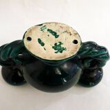 Pair of earthenware candlesticks