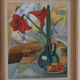 “Amaryllis and Fruit” by A. Lindblom