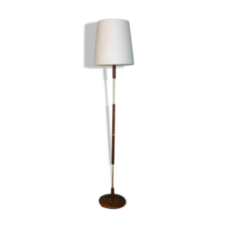 Danish teak and brass floor lamp