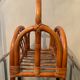 Vintage rattan magazine holder 70s