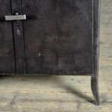 polished iron medical cabinet, 1950’s