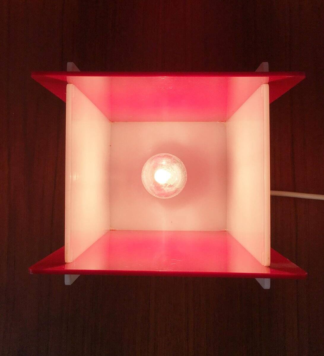 Mid-century acrylic table lamps, set of 2