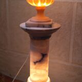 Alabaster column lamp