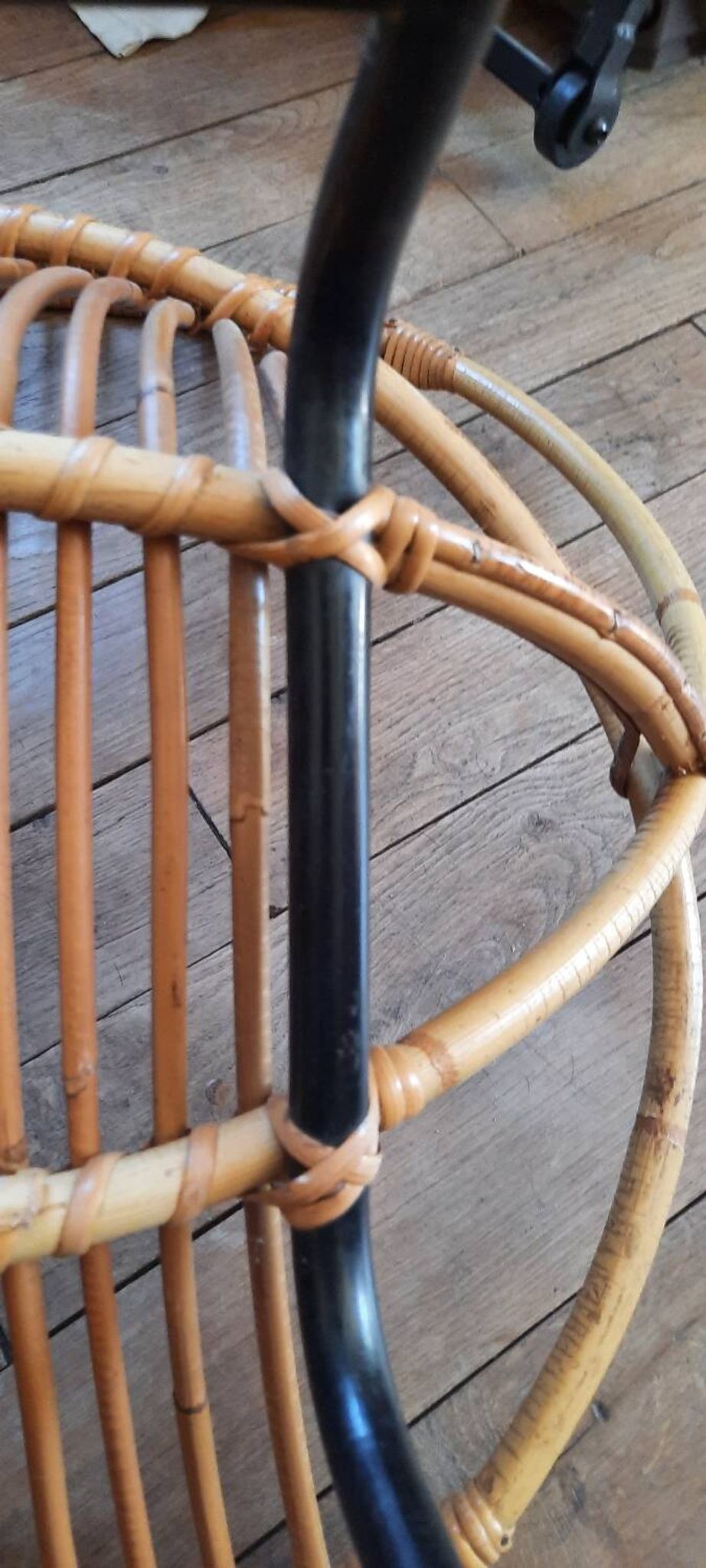 Pair of rattan armchairs
