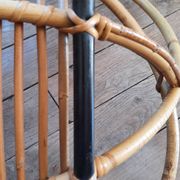 Pair of rattan armchairs