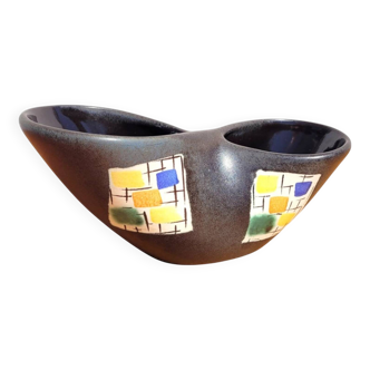 Vase 'infini' années 50 en céramique