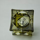 Magnifying glass lighter by Antonio Imperatore, black Murano glass, Italy, 1970