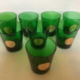Eight byrrh green glasses