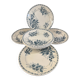 7 deep plates in ironstone "Mûre" Badonviller