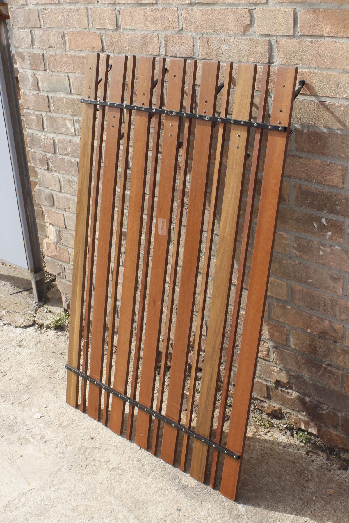 Vintage wall dressing coat hanger in Teck and Steel, Denmark, 1950s