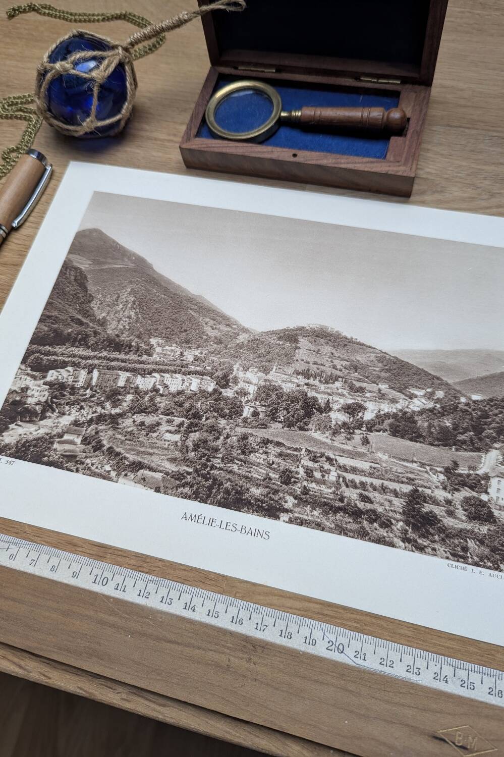 Amélie-les-Bains, vintage, photo print from 1935.