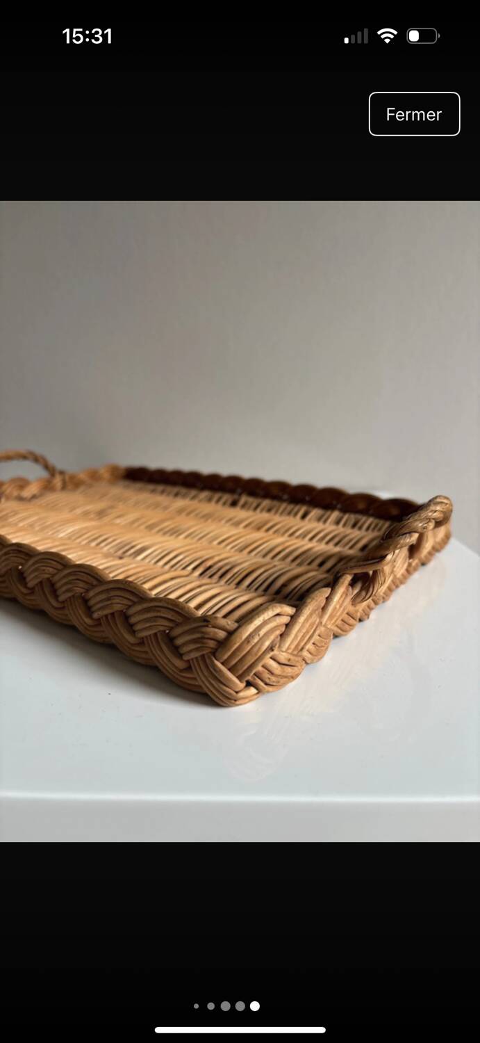 Vintage wicker trays