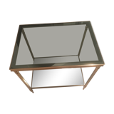 Brass and glass side table