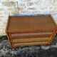 Commode vintage en rotin et chêne