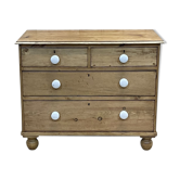 English dresser XIXth fir with its white porcelain buttons