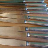 Box 24 silver metal knives, Ravinet Denfert