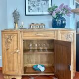 Buffet art déco en chêne massif