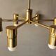 Luster 6 Italian gilded brass fires 1970