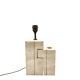 Mid-century modern travertine table lamp, Nucleo Sormani Italy 1960s