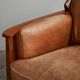 Art Deco armchair in solid oak and leather by Frits Schuitema