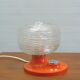 Hillebrand bedside lamp from the 1970s; glass, metal and plastic; mid-century, space age style