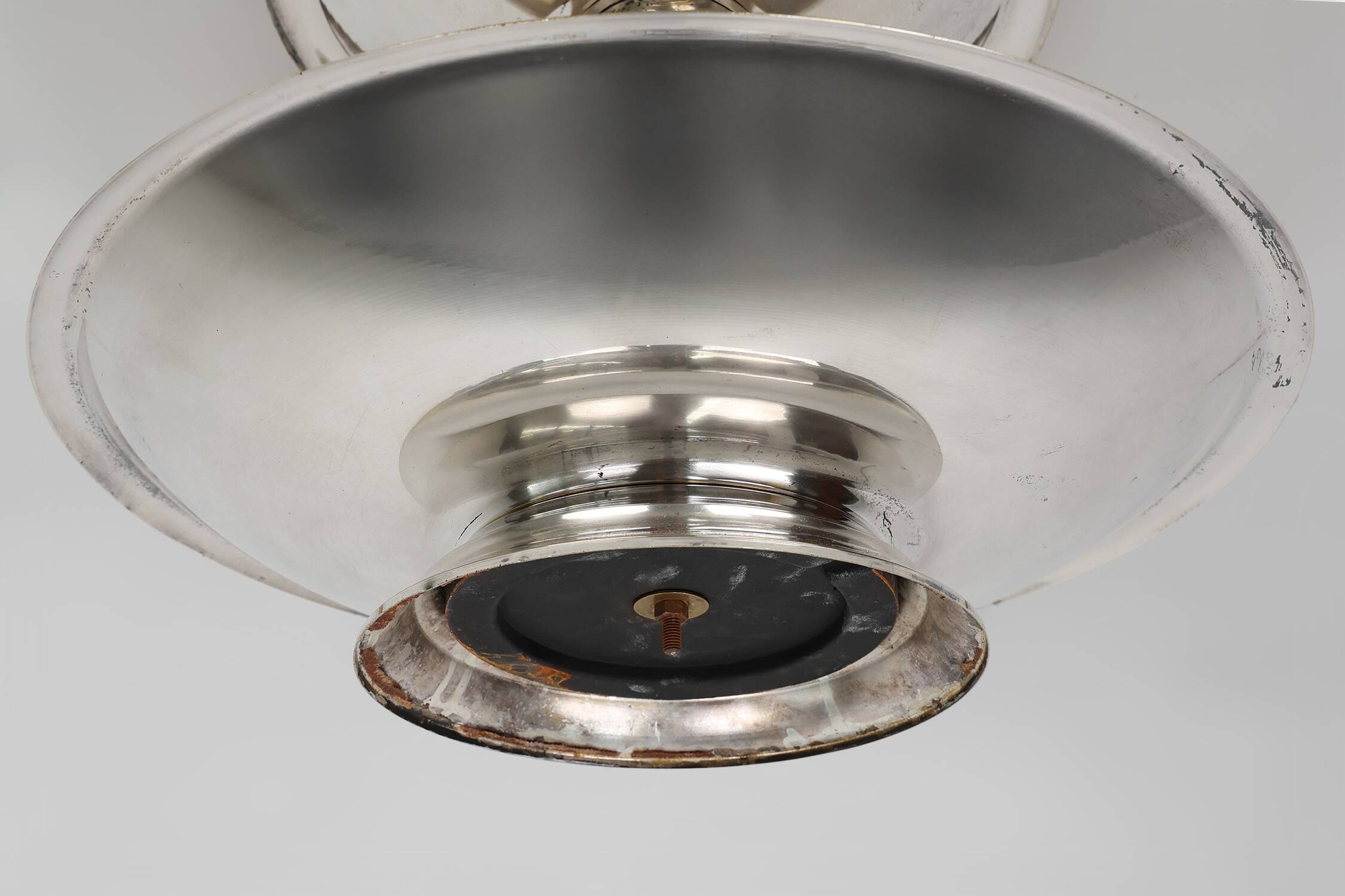 Large antique silver-plated bowl / etagère, France ca. 1900