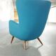 Fauteuil XXL wingback organique des années 50/60