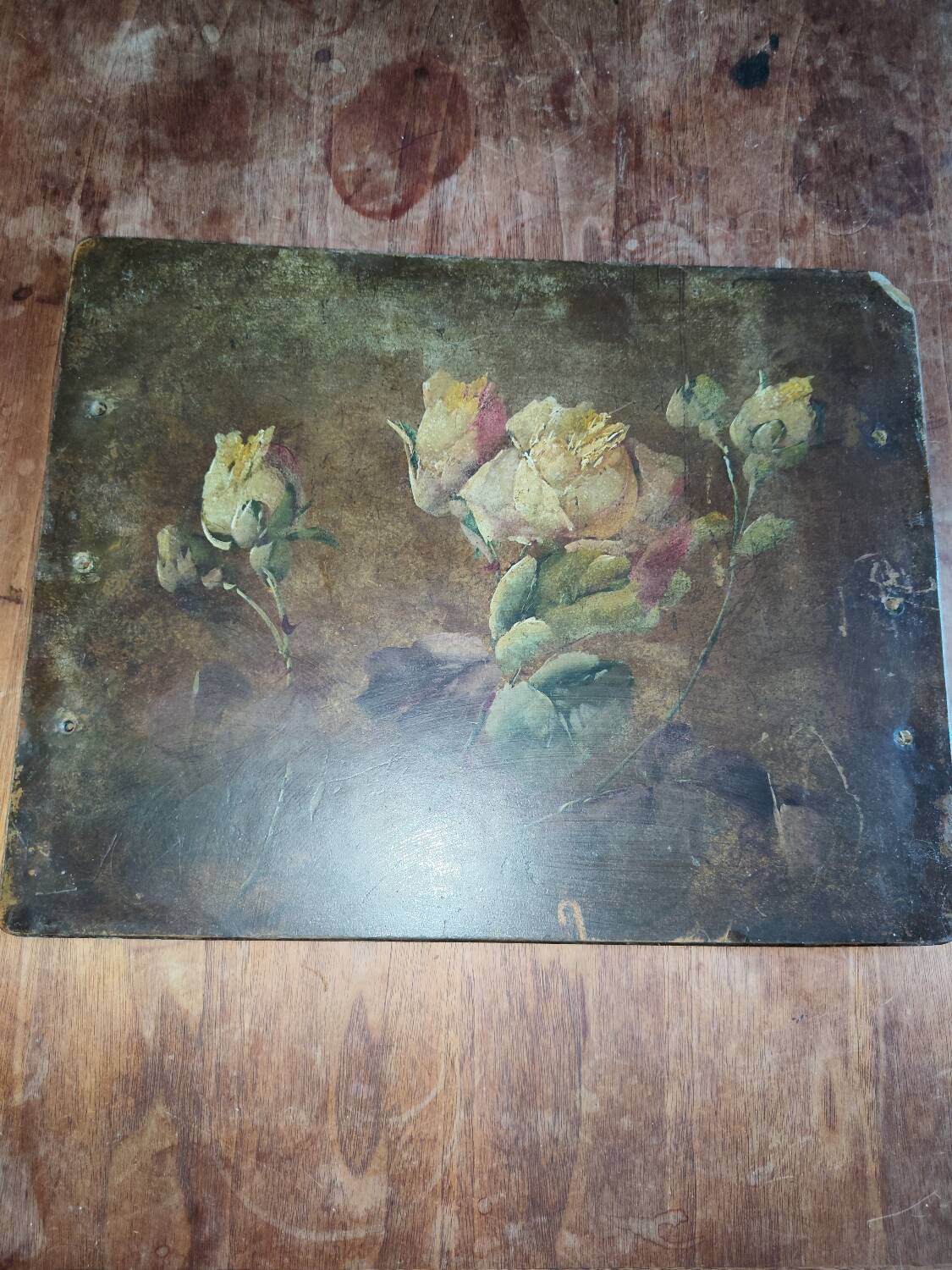 Painting of flowers from the 19th century, Napoleon III period.