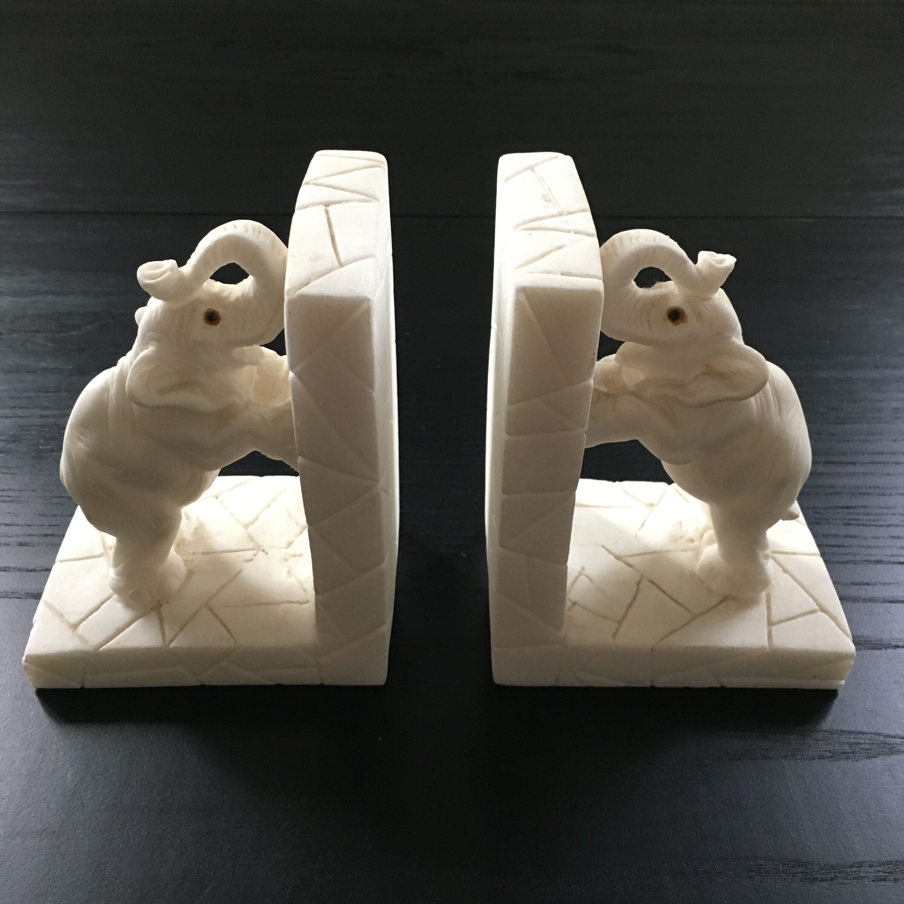Pair of elephant bookends