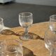 Set of 5 mini liqueur glasses on a stem H10 D8