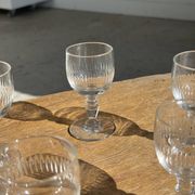 Set of 5 mini liqueur glasses on a stem H10 D8