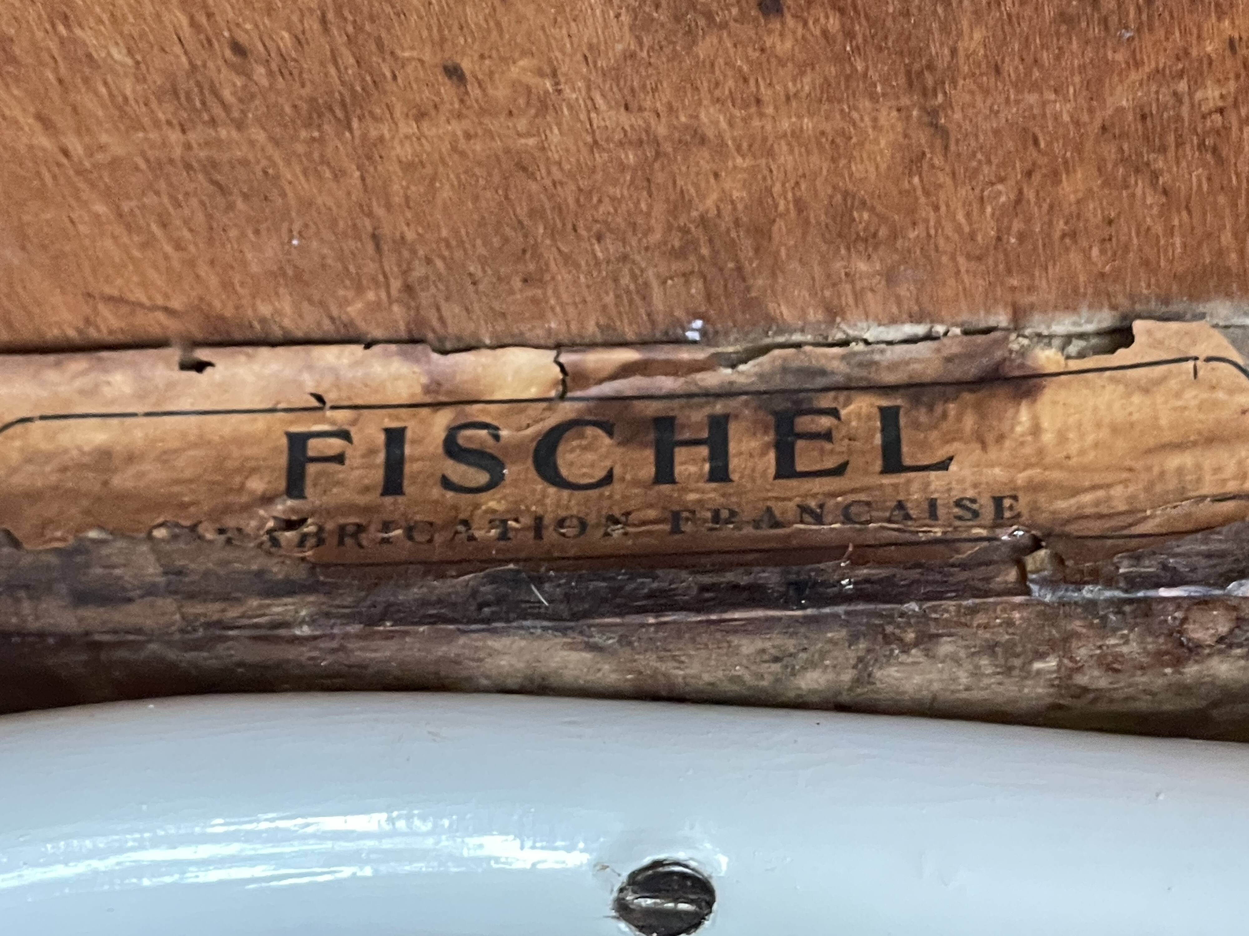 Set of 3 FISCHEL stamped bentwood bistro chairs from 1920-40.
