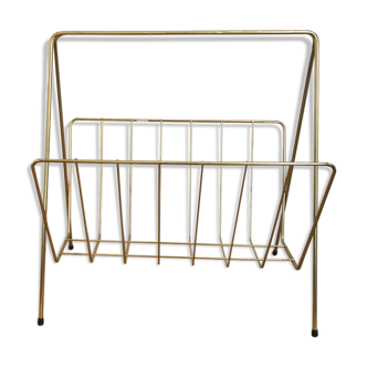 Gold metal magazine rack