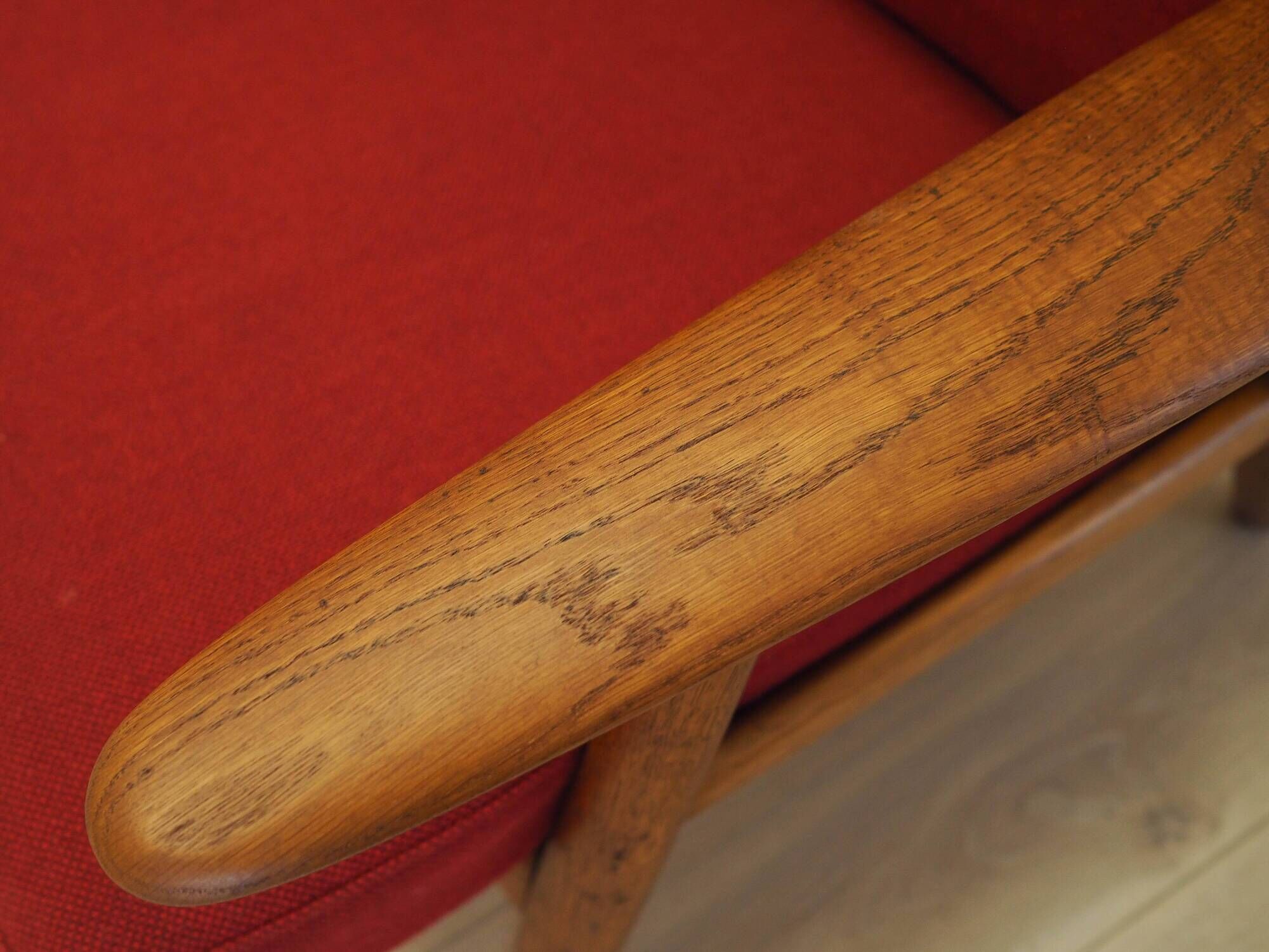 Red sofa CIGAR, Danish design, 1960s, designer: Hans J. Wegner, manufacture