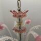 Venetian Pink opalescent Murano Glass Chandelier 1960’s