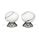 Pair of Italian Murano Glass and Chrome Table Lamps, 1960s