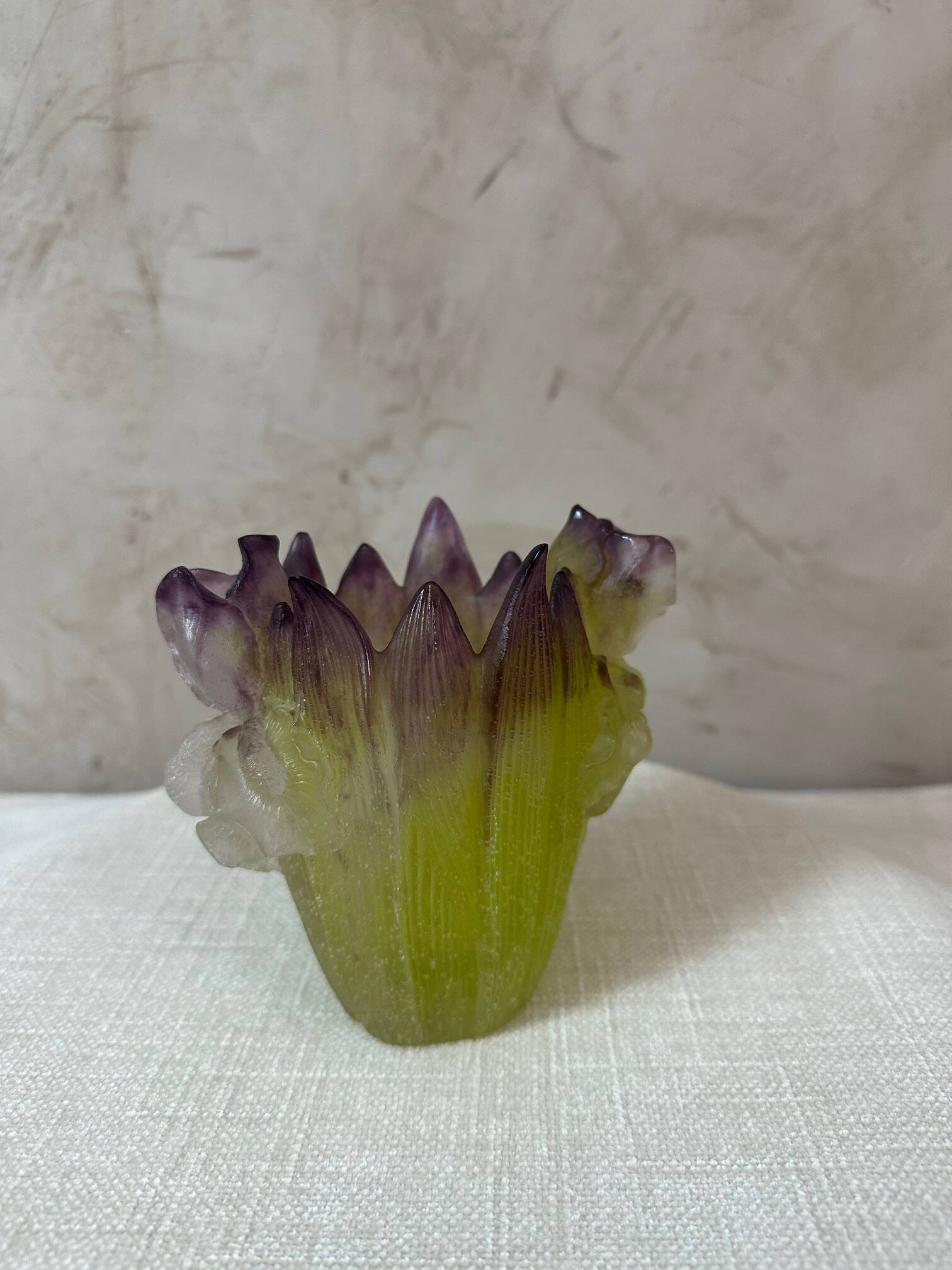 Daum glass paste vase