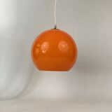 Vintage 70s orange glass pendant lamp