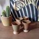 4 stoneware cups, vintage 1950