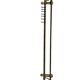 Vintage wall coat rack in gilded brass