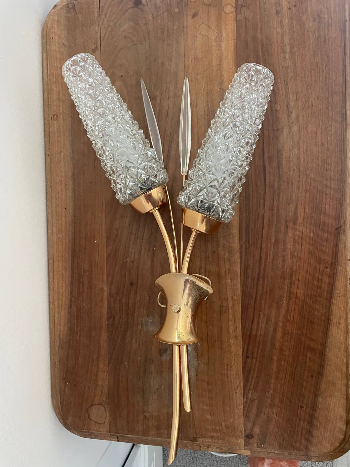 Trio of vintage wall lights