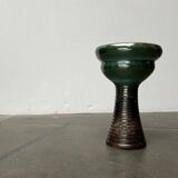 Brutalist studio pottery vase in East German style from the mid-century by Kerstin & Ralf Unterstab for Kunsttöpferei Unterstab KTU, 1960s.